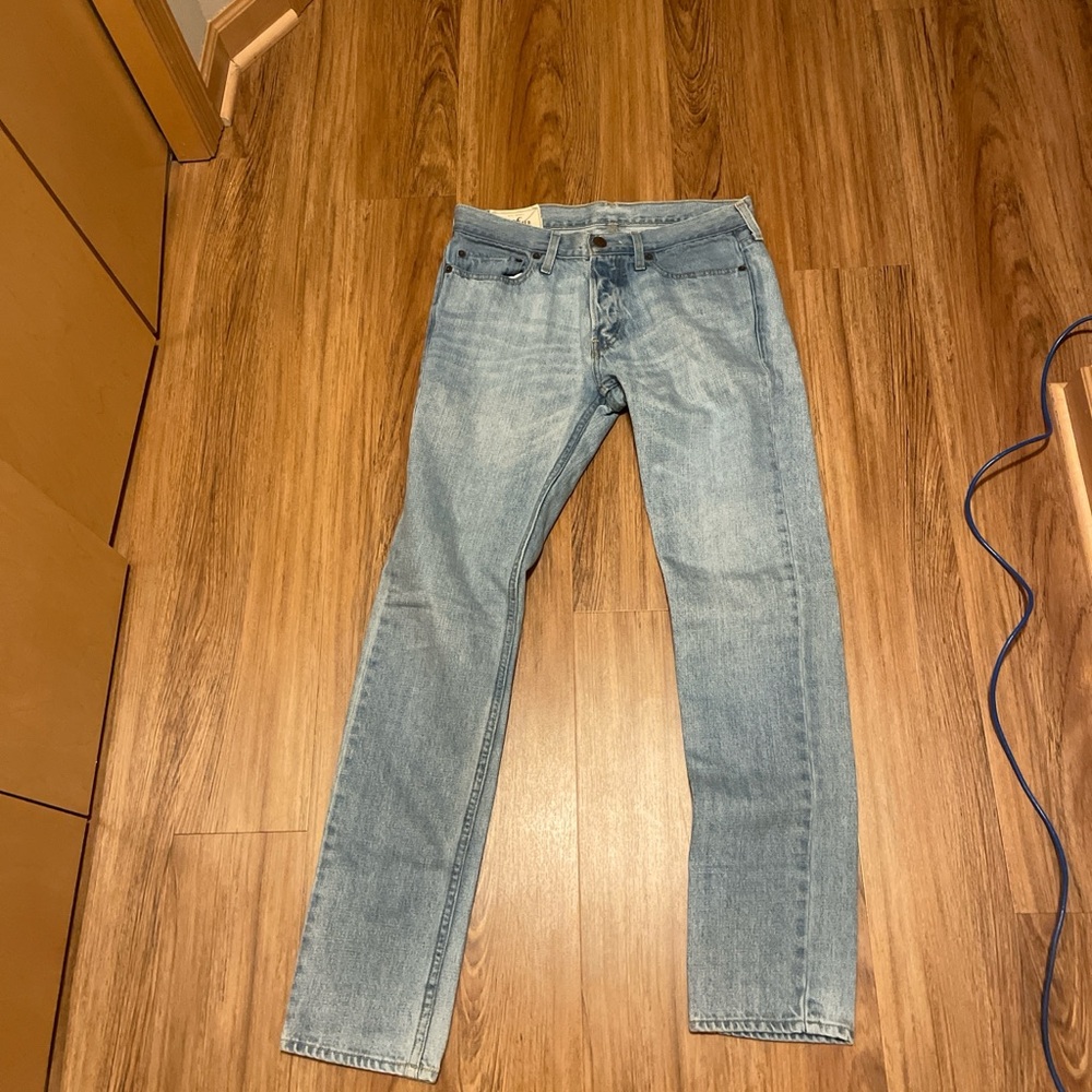 Hollister Men's Denim Jeans in Light Blue